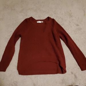 Waffle sweater in a beautiful burgundy, size small